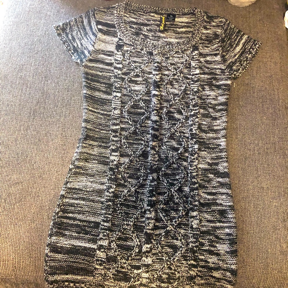Red Paint black and white sweater dress.